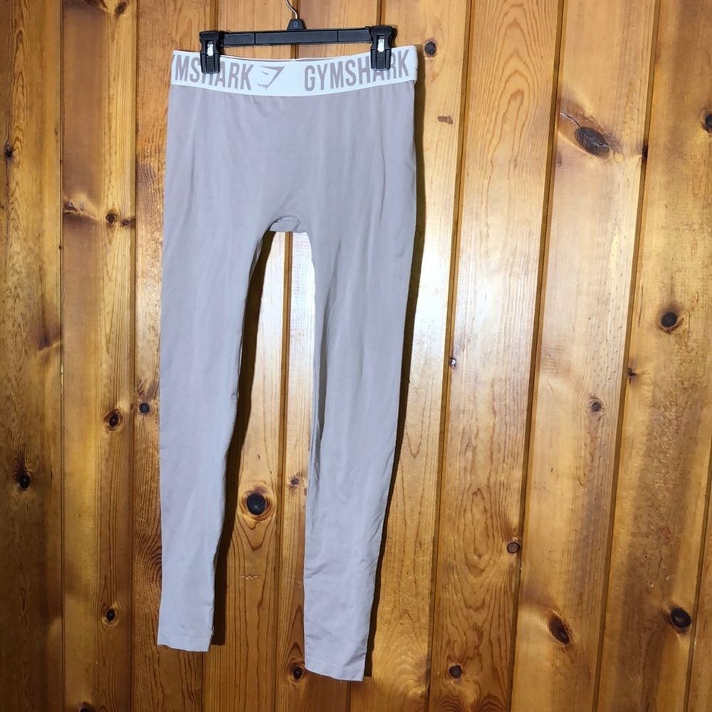 Gym Shark dusty pale pink leggings seamless size large workout stretchy leggings